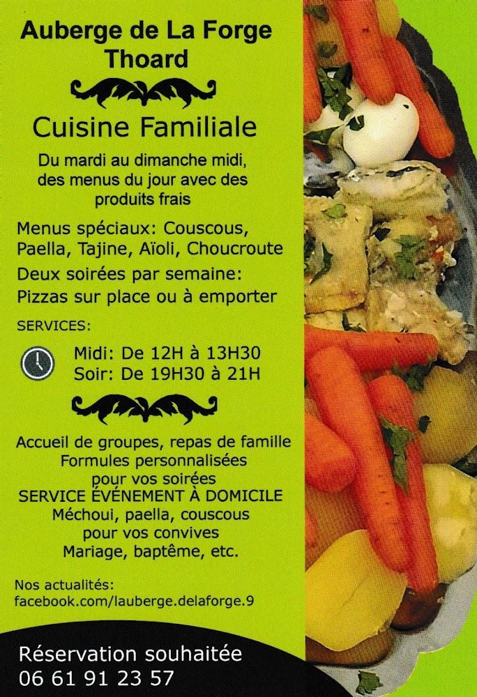 Auberge de La Forge - Menu Image 1